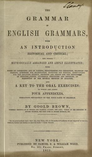 The Grammar of English Grammars